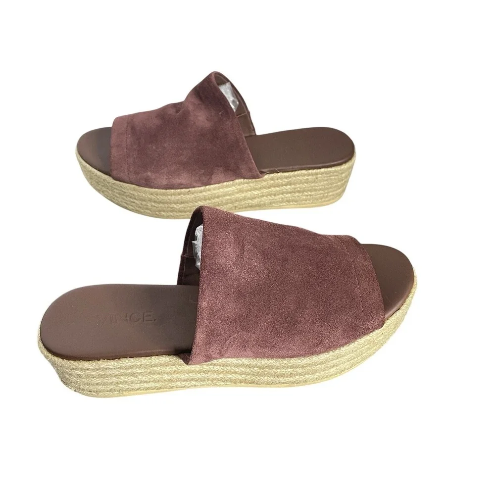 VINCE Solana Suede Espadrilles Sandal Wedge - NEW Size 6 -‎ Cottagecore